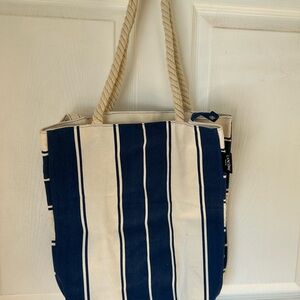 Lancôme Nautica Striped Canvas Tote with Rope Handles